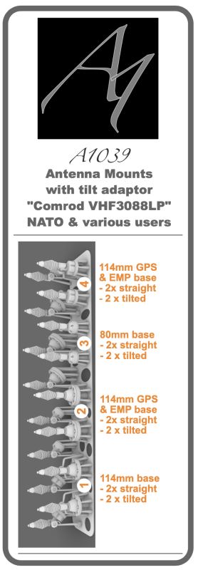 Antenna Mounts with tilt adaptor "Comrod VHF3088LP" NATO & various users